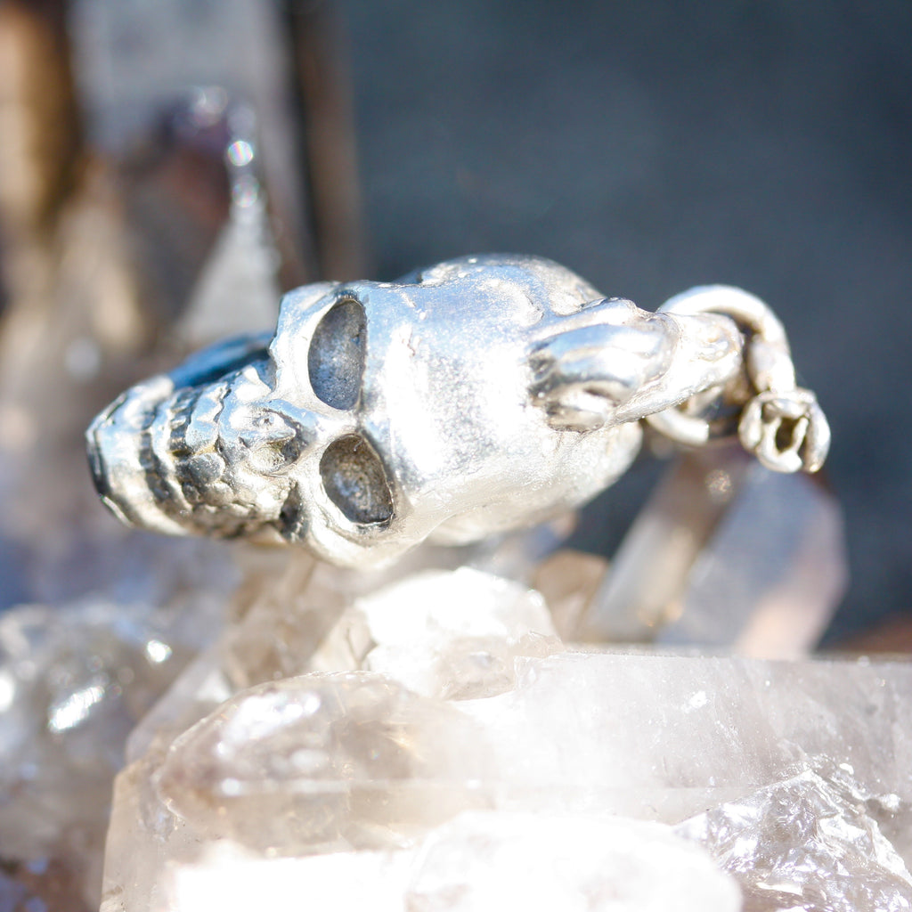 Friday Night Ghost (unisex) Ring( Darkened) Sapphire Eyes