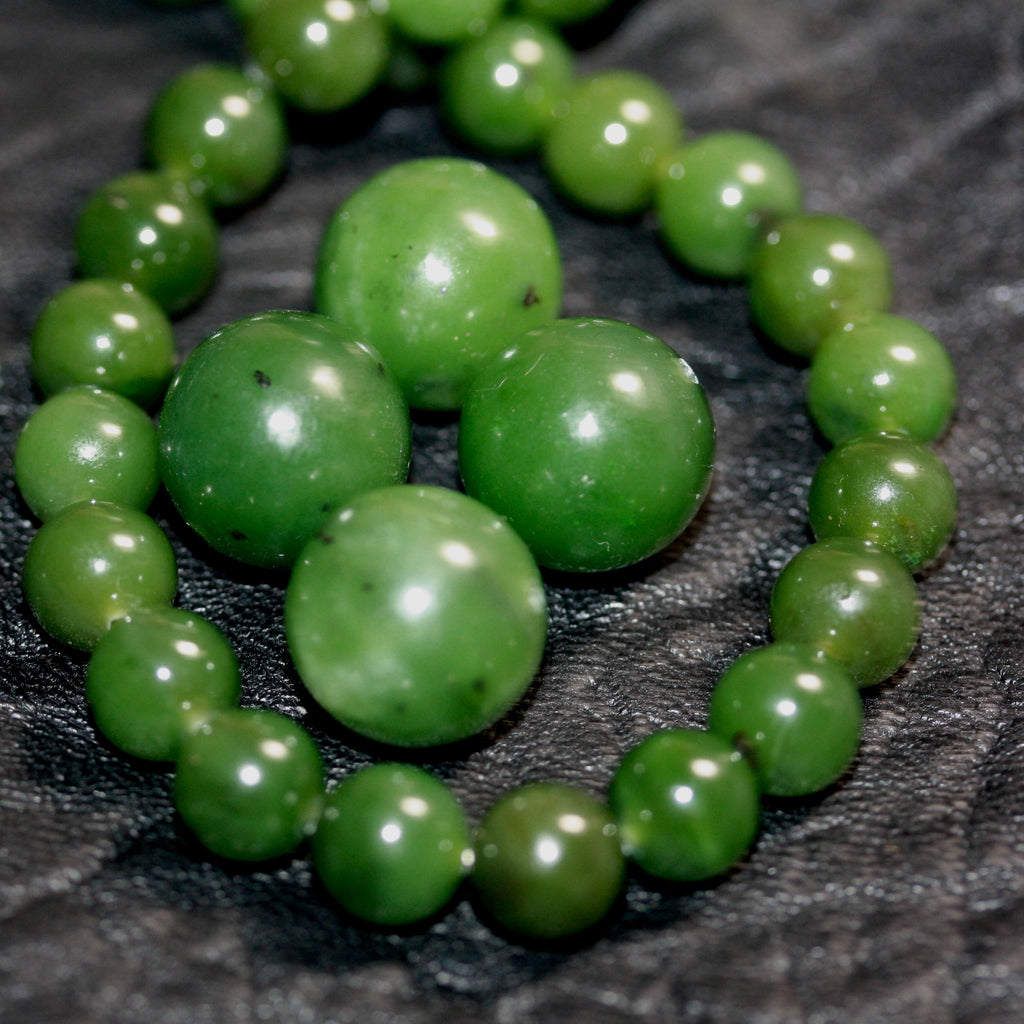 Sterling silver hoops Pounamu (Greenstone) Earrings medium - SALE