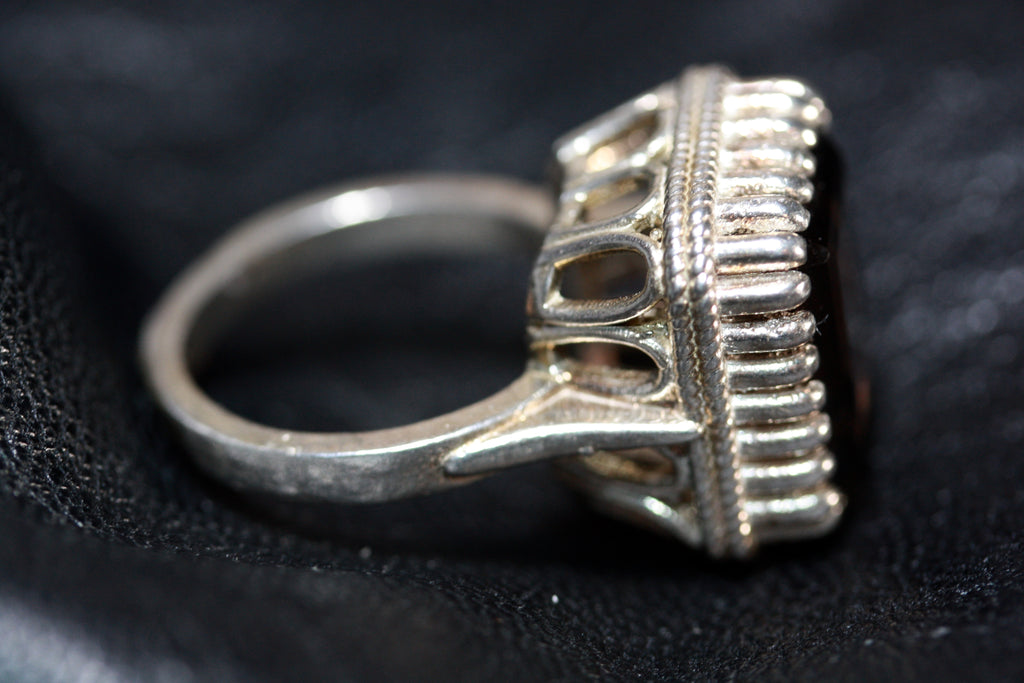A Back to Black Tudor Throne Ring