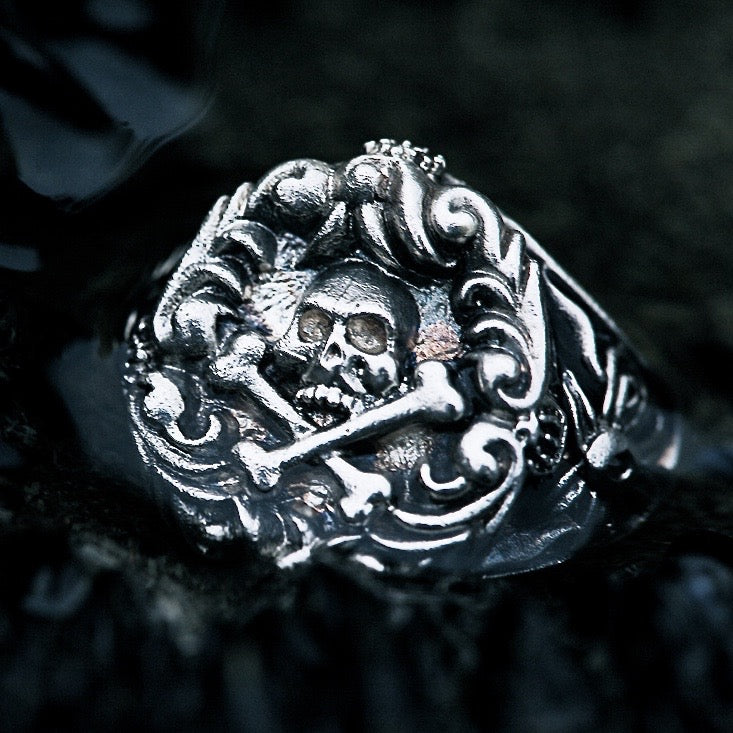 1 A Sterling Silver Gold Leaf Sticks and Stones Ring (unisex) SALE