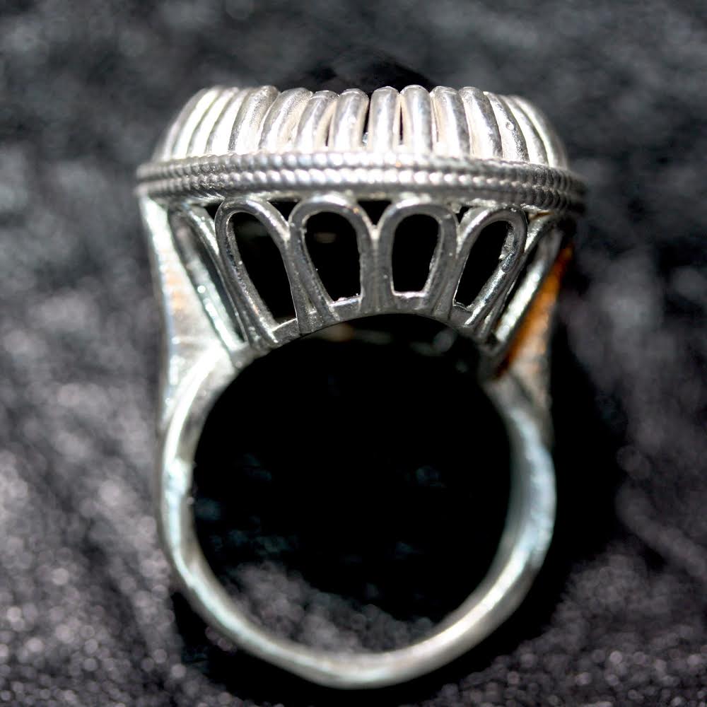 Black Large Tudor Throne Ring