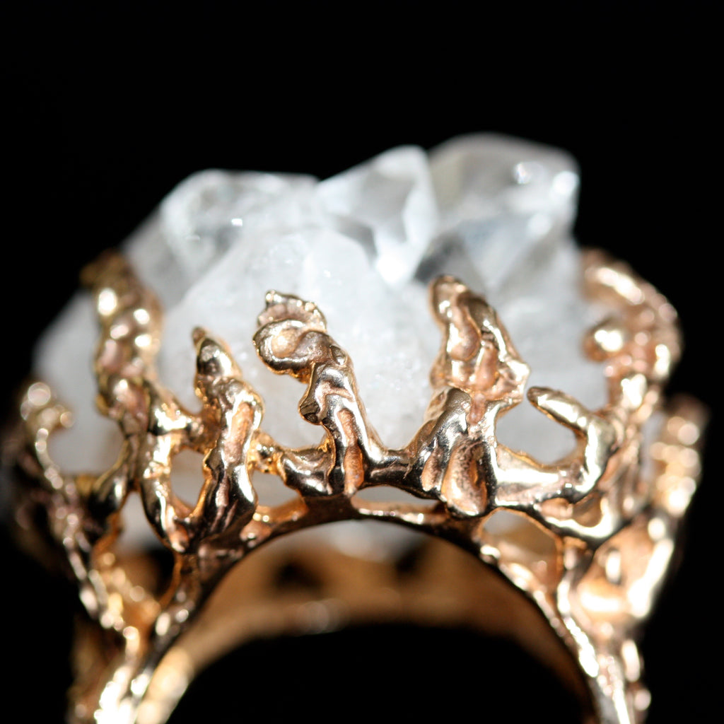 The Seaweed Quartz Ring ( 9ct gold) MADE TO ORDER