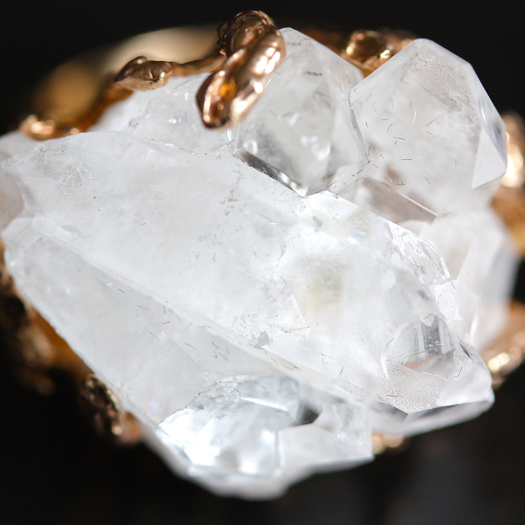 The Seaweed Quartz Ring ( 9ct gold) MADE TO ORDER