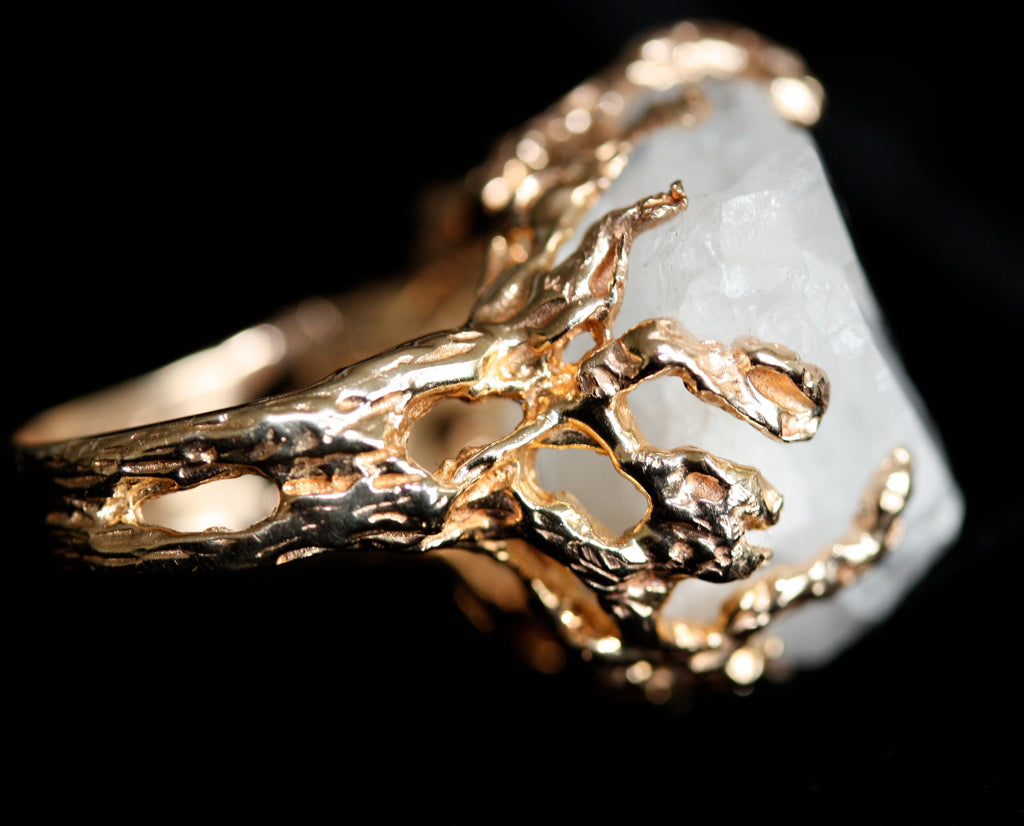 The Seaweed Quartz Ring ( 9ct gold) MADE TO ORDER