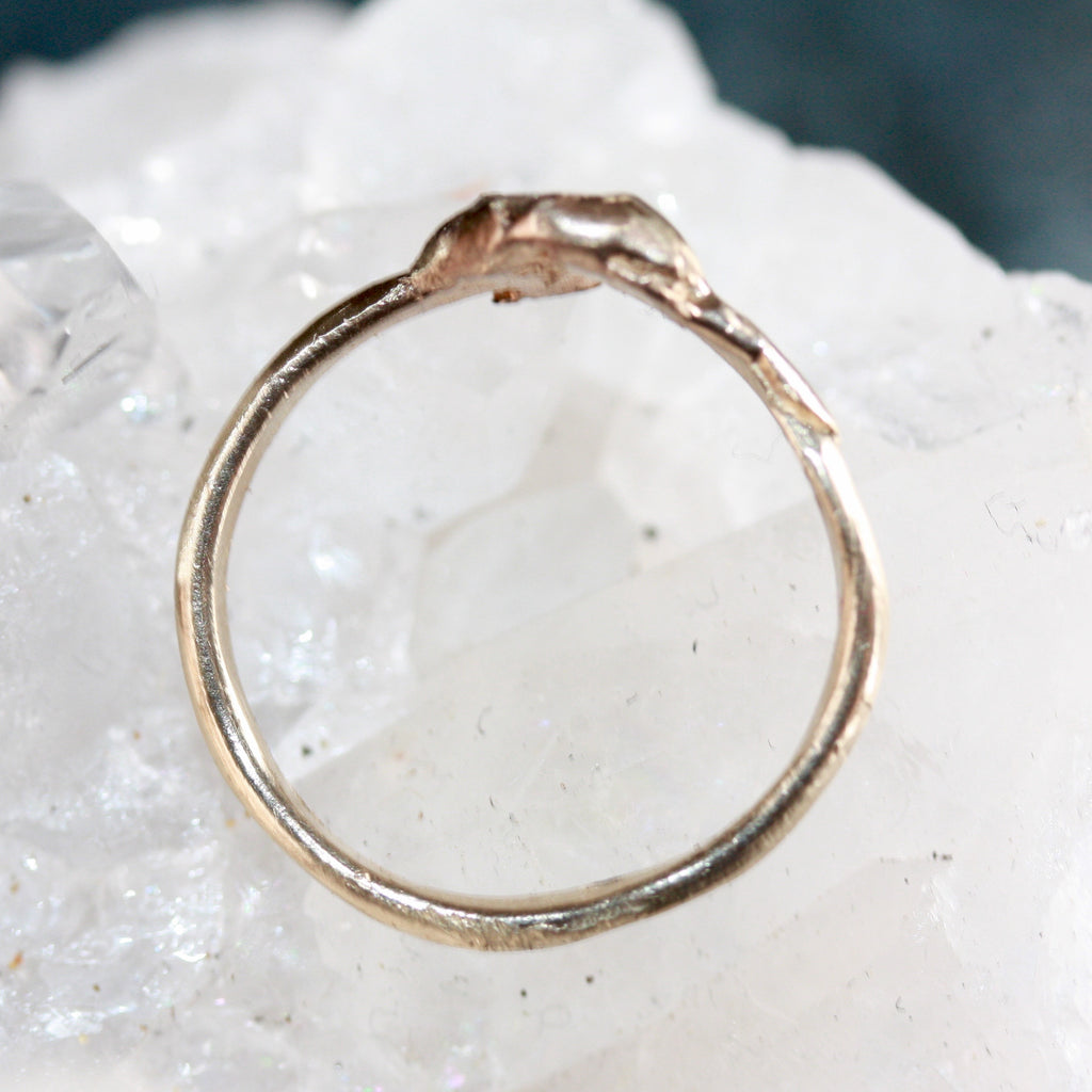 9ct A Gold Organic Emerald Ring