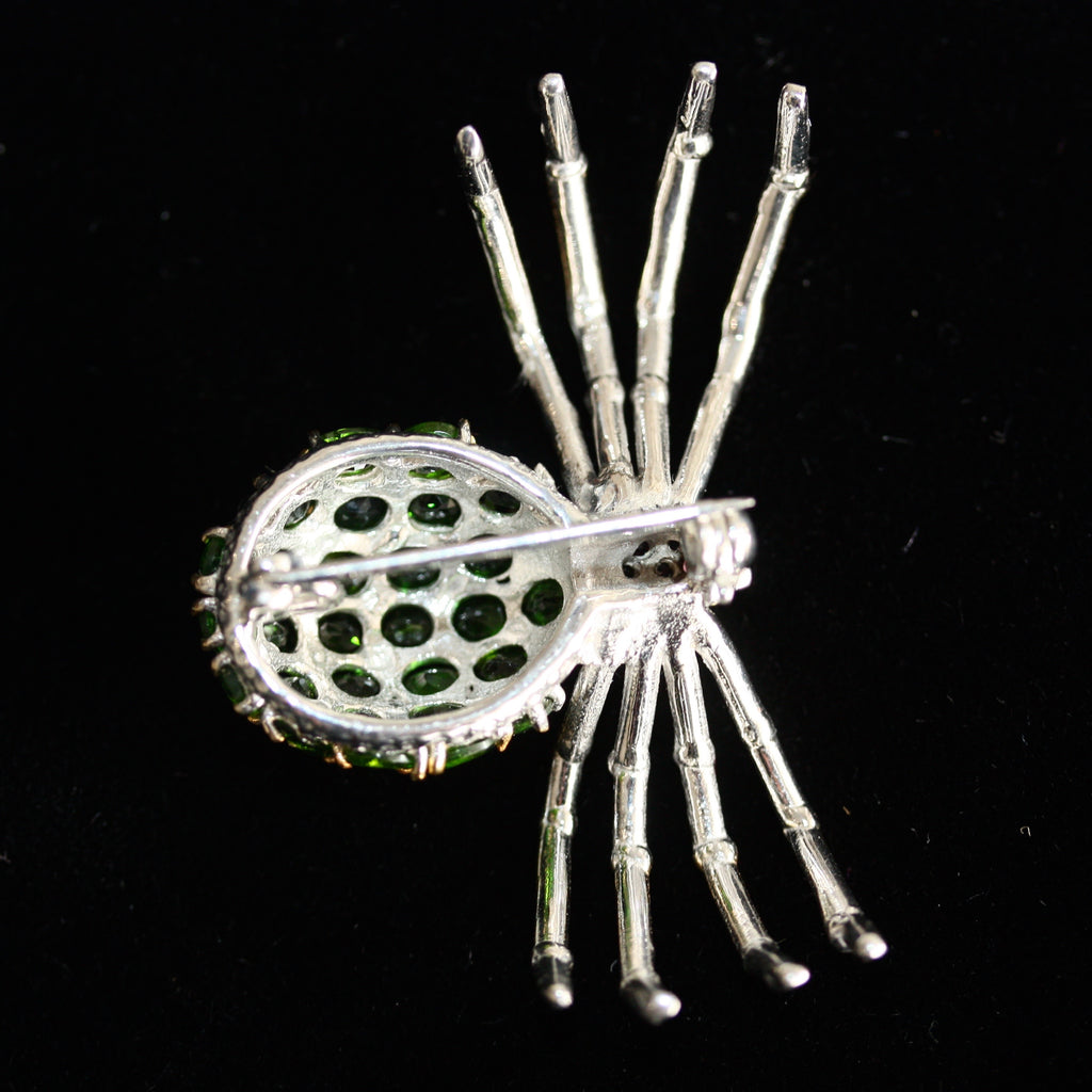 My Darling Green Spider Brooch