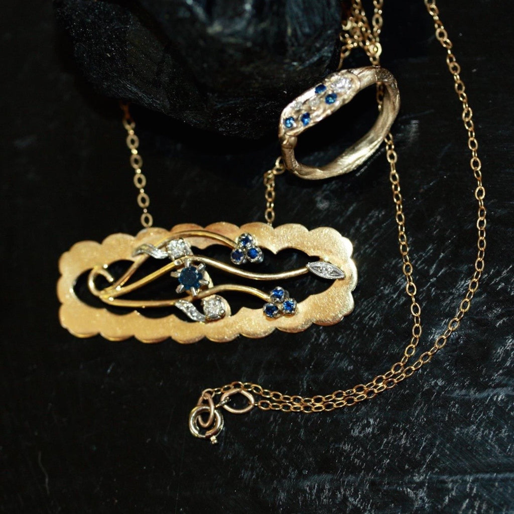 Reworked Brooch Necklace