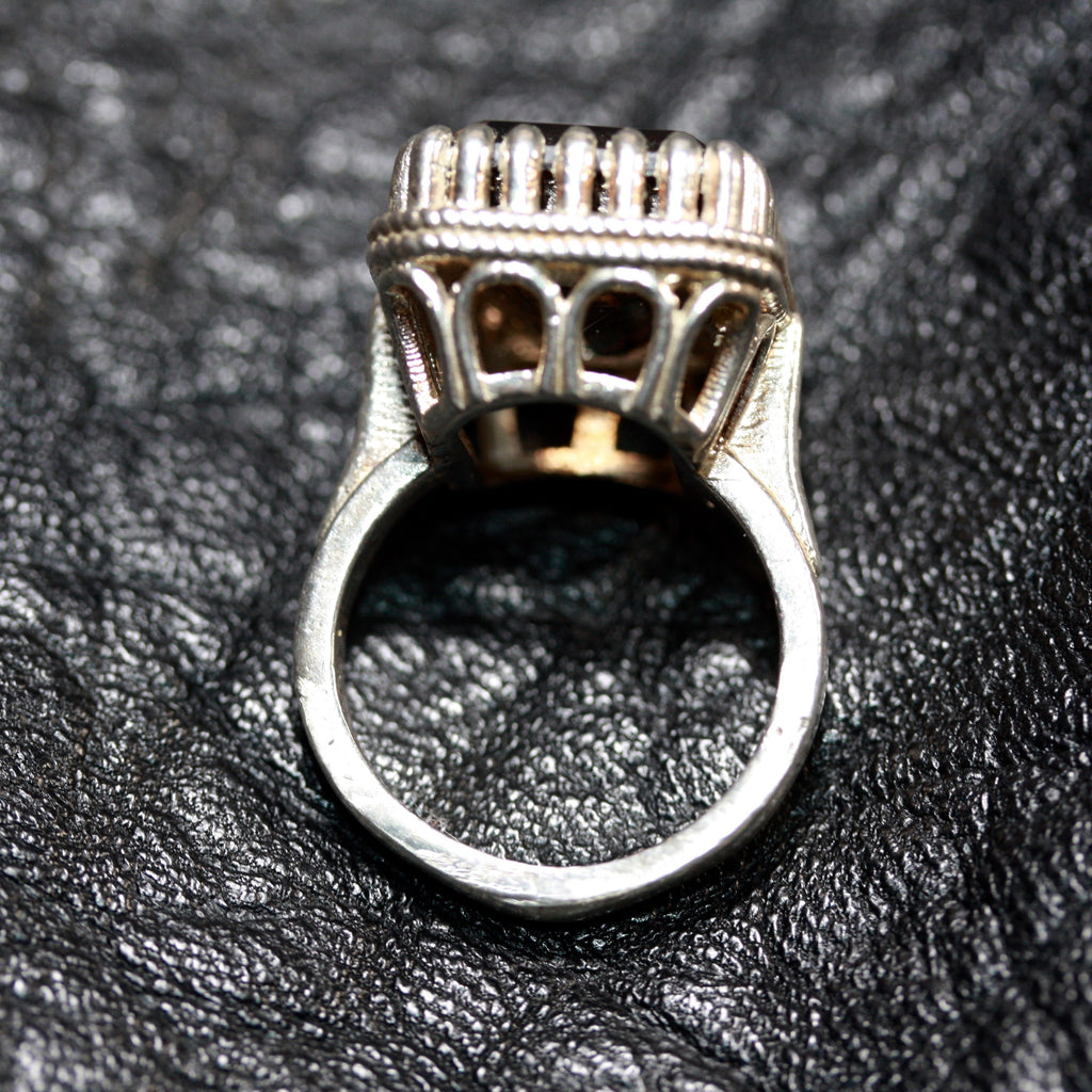 A Smoky Quartz Tudor Throne Ring