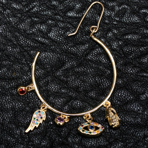 1A Golden Protection Charm Earrings - SALE